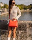 Sac seau en Cuir Dalia orange foncé - 30x13.5x24 cm