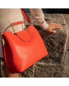 Sac seau en Cuir Dalia orange foncé - 30x13.5x24 cm