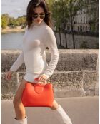 Sac seau en Cuir Dalia orange foncé - 30x13.5x24 cm