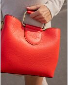 Sac seau en Cuir Dalia orange foncé - 30x13.5x24 cm