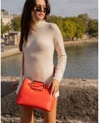 Sac seau en Cuir Dalia orange foncé - 30x13.5x24 cm