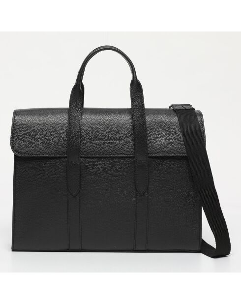 Porte-documents en Cuir Emilie noir - 39.5x31x10 cm