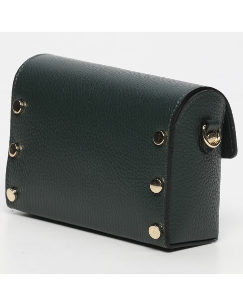 Sac bandoulière en Cuir Mani vert olive - 19x13x6.5 cm