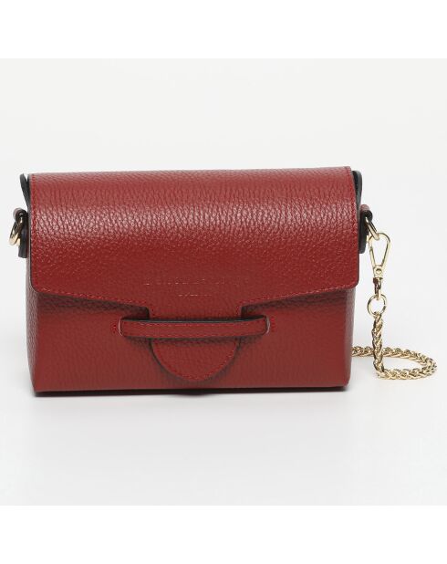 Sac bandoulière en Cuir Mani rouge foncé - 19x13x6.5 cm