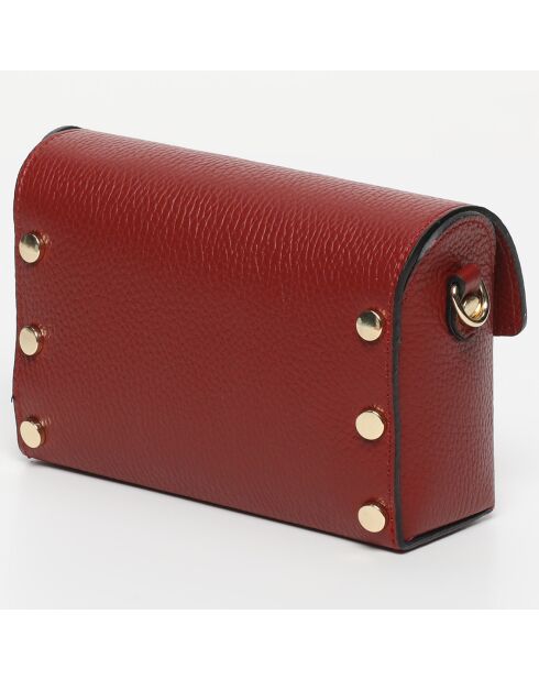 Sac bandoulière en Cuir Mani rouge foncé - 19x13x6.5 cm