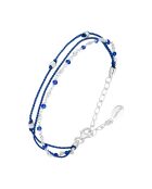 Bracelet en Argent & Calcédoine bleue