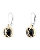 Boucles d'oreilles en Argent, Laiton & Onyx noir