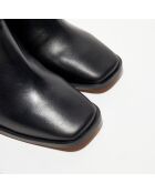 Bottines en Cuir Lorina noires - Talon 8,5 cm