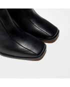 Bottines en Cuir Romy noires - Talon 8,5 cm