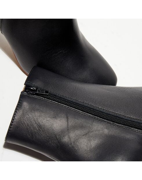 Bottines en Cuir Alba noires - Talon 8,5 cm