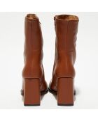 Bottines en Cuir Romy terracotta - Talon 8,5 cm