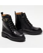 Boots en Cuir Jeanne noires