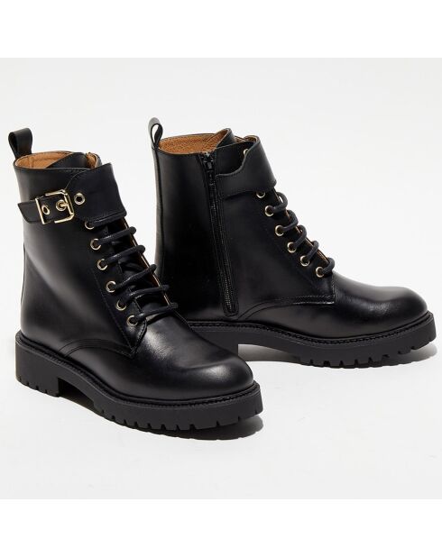 Boots en Cuir Jeanne noires