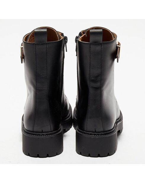 Boots en Cuir Jeanne noires