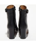 Bottines en Cuir Julia noires - Talon 7,5 cm