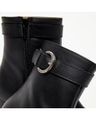 Bottines en Cuir Julia noires - Talon 7,5 cm