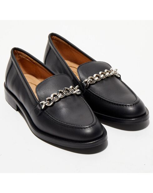 Mocassins en Cuir Leila noirs