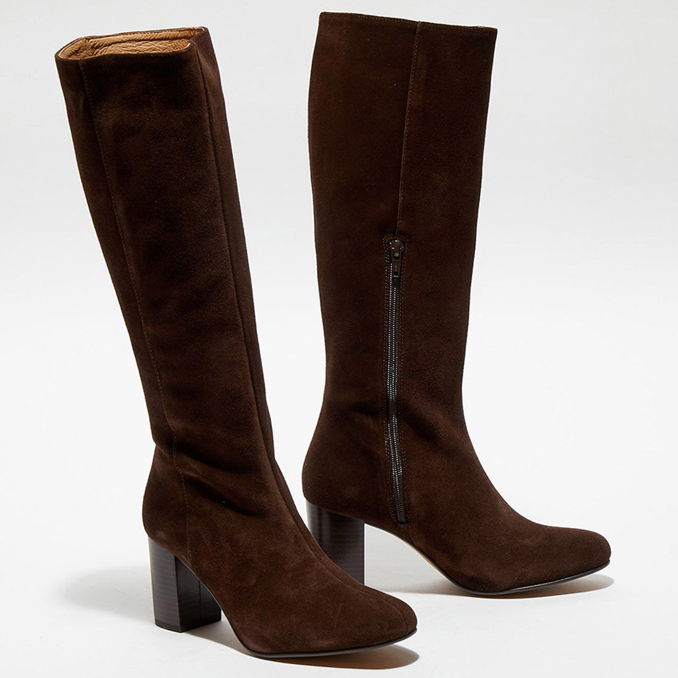 bottes velours marron