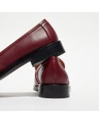 Mocassins en Cuir Ally bordeaux