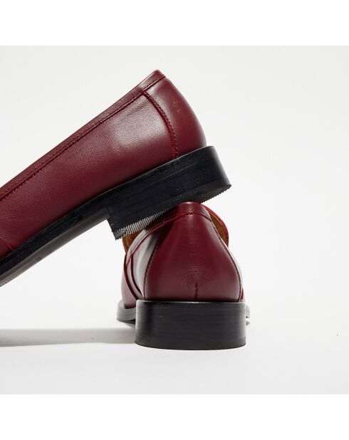 Mocassins en Cuir Ally bordeaux