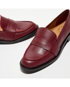 Mocassins en Cuir Ally bordeaux