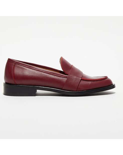 Mocassins en Cuir Ally bordeaux