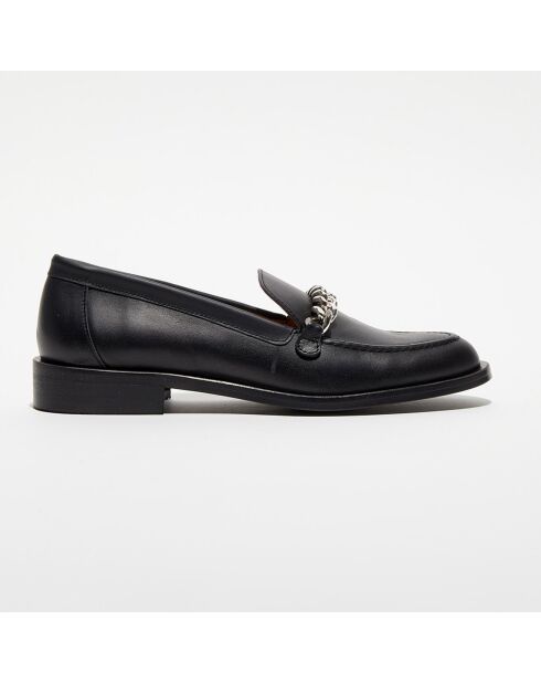 Mocassins en Cuir Leila noirs