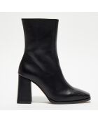 Bottines en Cuir Romy noires - Talon 8,5 cm