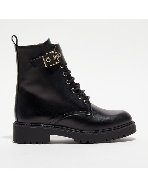 Boots en Cuir Jeanne noires