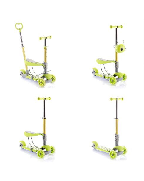 Scooter évolutif 3 en 1 gris/vert