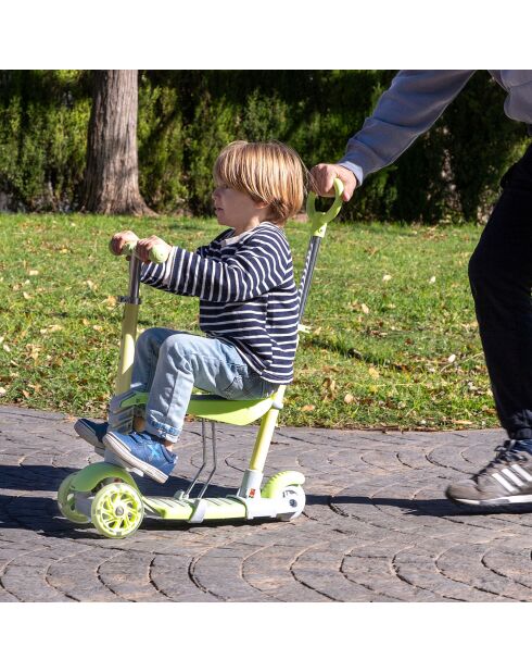 Scooter évolutif 3 en 1 gris/vert