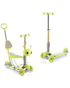 Scooter évolutif 3 en 1 gris/vert