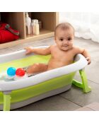 Baignoire pliable évolutive pour bébé Fovibath gris/vert