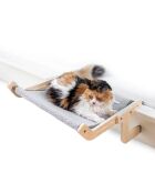 Hamac Suspendu pour Chats Hamacat gris/beige