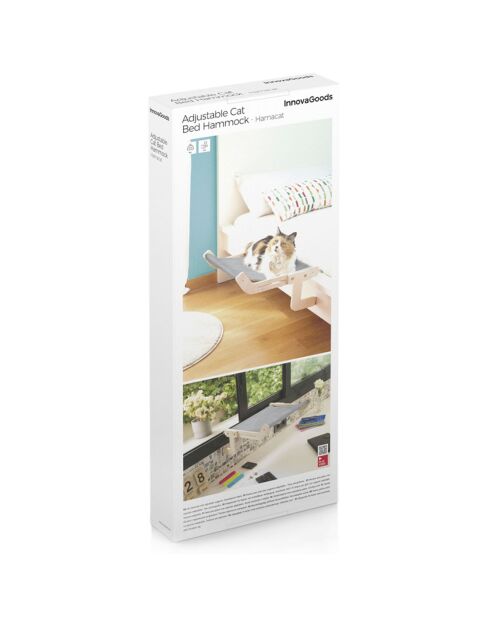 Hamac Suspendu pour Chats Hamacat gris/beige