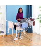 Étendoir à linge électrique pliable à ailes Drywing 20 barres gris - 230W