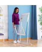 Étendoir à linge électrique pliable à ailes Drywing 20 barres gris - 230W