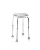 Tabouret de salle de bain pivotant gris/blanc - 32.5x36-54 cm