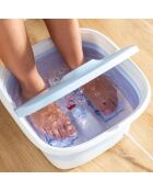 Spa pliable pour les pieds avec rouleaux et hydromassage Footopy bleu/blanc