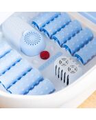 Spa pliable pour les pieds avec rouleaux et hydromassage Footopy bleu/blanc