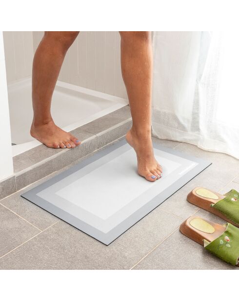 Tapis de bain super-absorbant Thrymat gris - 60x40 cm