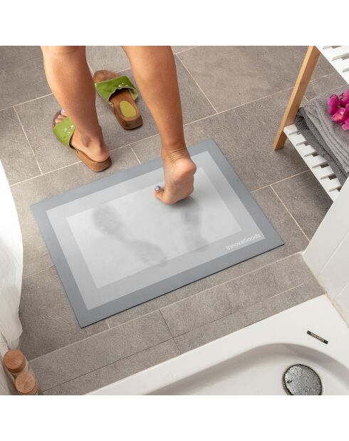 Tapis de bain super-absorbant Thrymat gris - 60x40 cm