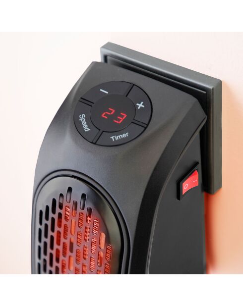 Mini-chauffage Portable pour Prise Heatpod 400 W noir