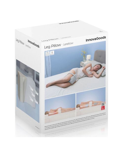 Cuscino ergonomico per ginocchia e gambe grigio - 20x15x25 cm