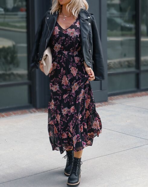 Robe Flora noire
