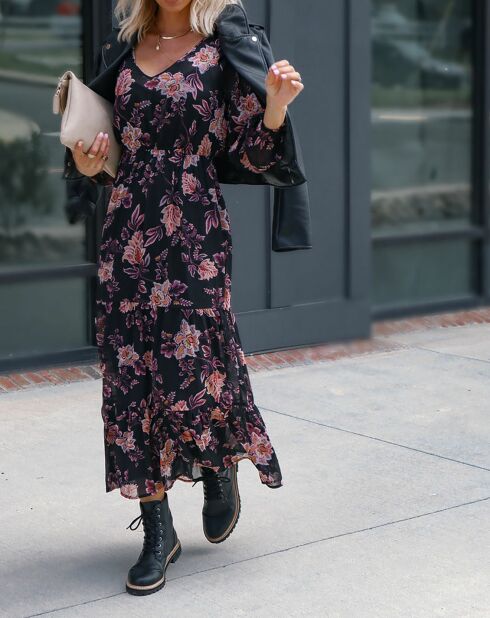 Robe Flora noire