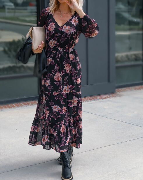Robe Flora noire