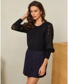 Pull col rond Margot noir