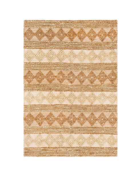 Tapis naturel Jute beige/camel