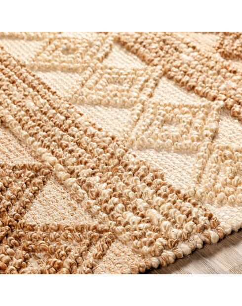 Tapis naturel Jute beige/camel